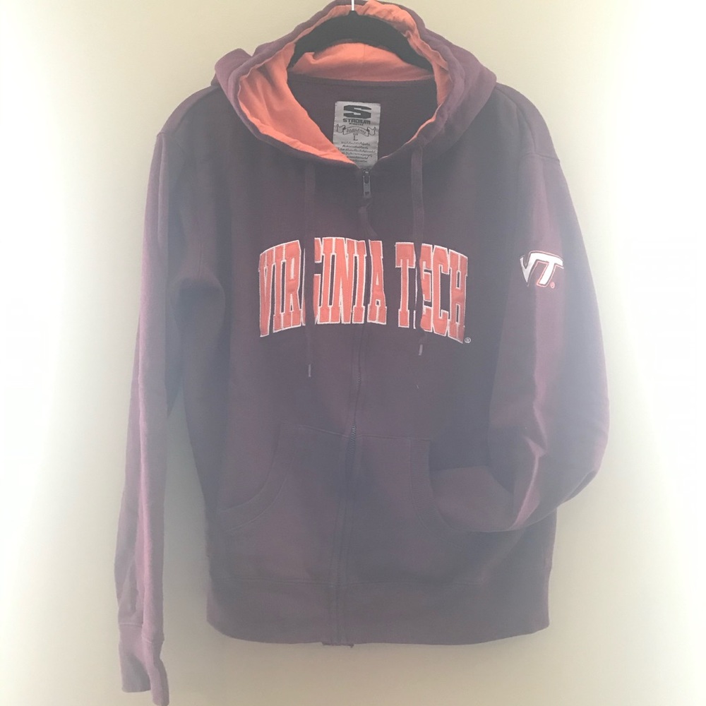 Virginia Tech Hokies Zip Up Hoodie Sweatshirt